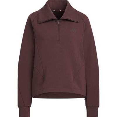 Adidas/阿迪达斯正品2025秋季款女士日常翻领宽松套头衫KF2546