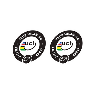 刮花修复贴uci认证小标签贴纸自行车联盟认证标签定做定制