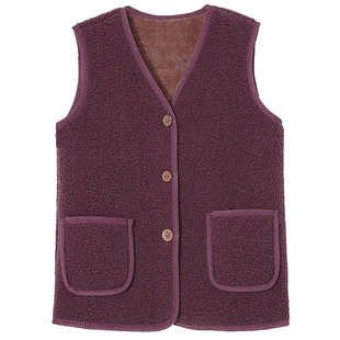 羊毛马甲男女真皮毛一体坎肩防寒中老年人加厚棉背心保暖冬季马夹