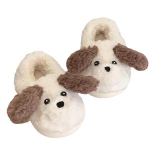 细细条 可爱儿童棉拖鞋冬季加绒保暖防滑包跟家居宝宝亲子棉鞋ins