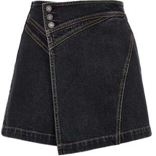 ONLY2025夏季新款辣妹风做旧水洗显瘦高腰裙裤A字短裤牛仔裤女