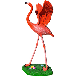 仿真火烈鸟摆件户外玻璃钢动物雕塑别墅庭院花园水池景观造景装饰