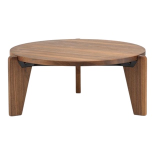 E2全球购正品|Vitra Guéridon Bas 实木茶几客厅圆形茶几矮圆桌