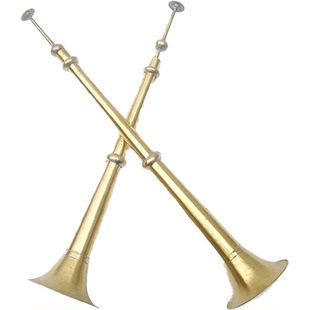 纯铜大汉号开路伸缩号老式黄铜专业音色红白喜事两节民族长号定制