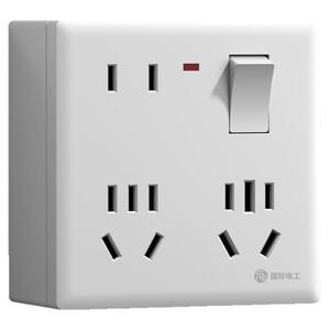 86型明装多功能一开12孔8孔明线盒家用墙壁10十孔6孔开关插座面板