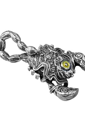 火焰银蝎子复古纯银吊坠嘻哈痞帅