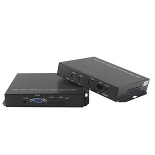 华杰恒讯 VGA光端机音频视频高清1080P带USB单模单纤SC接口20KM数字信号光端机金属稳定单芯光纤延长器