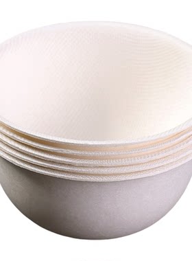 网红甜品小白碗可降解食品级带盖