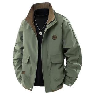 夹克外套男士春秋季新款宽松休闲男装风衣薄款外套春季户外运动