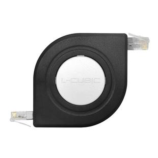 酷比客黑色无氧铜纯铜cat6便携网络线双绞线六类千兆伸缩网线电脑