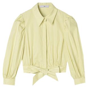 2025年秋Outlets正品 高端WG系列系蝴蝶结下摆上衣棉质长袖衬衫女