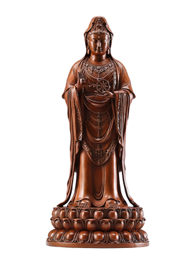 铜欣祥紫铜观音摆件铜观世音人物像摆设家居工艺品礼品