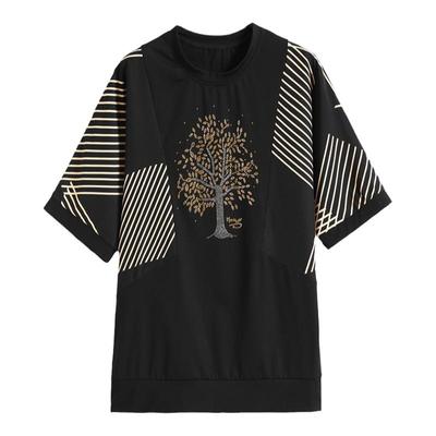 中老年妈妈短袖t恤夏装新款时尚
