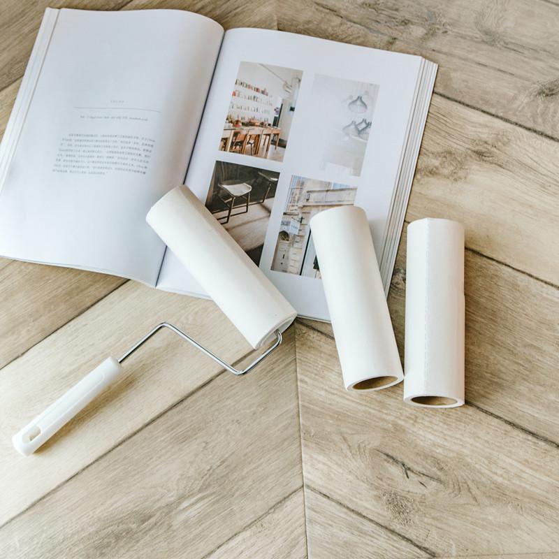 滚刷粘毛器滚筒沾毛滚筒粘纸滚撕纸粘毛卷纸去毛神器可撕式替换纸