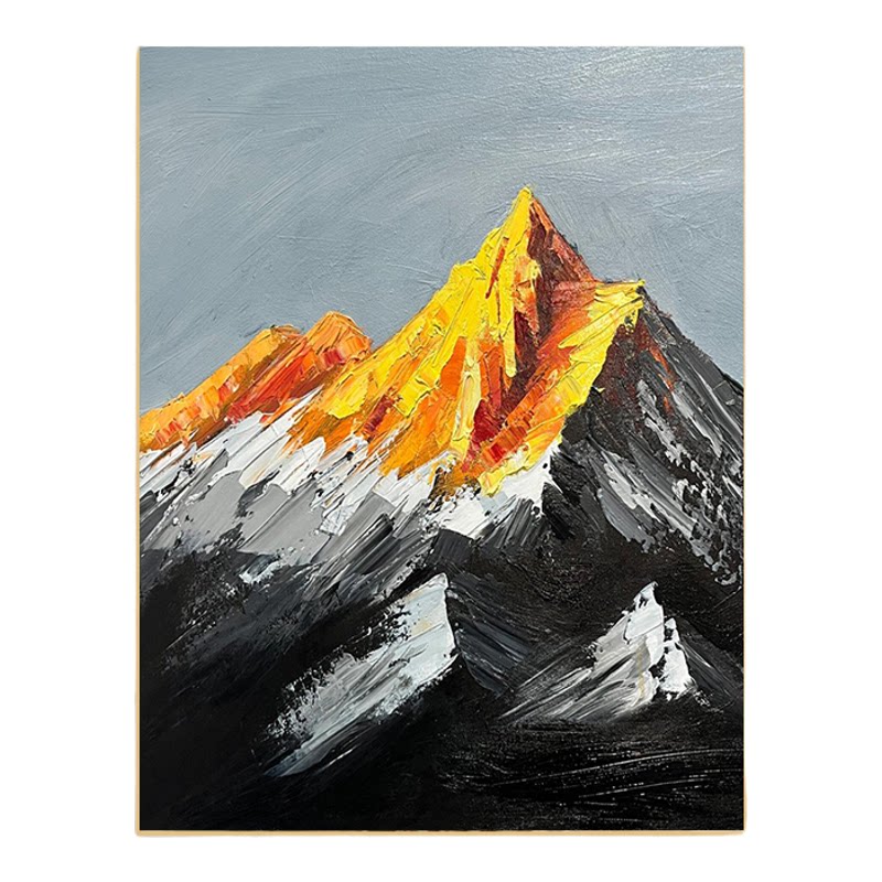 山水风景治愈解压数字油画diy画