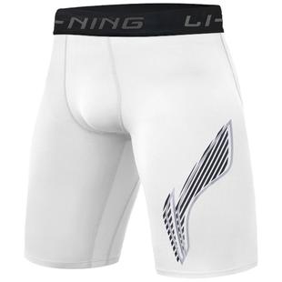 李宁健身短裤男士训练裤篮球五分运动紧身裤速干跑步田径压缩高弹
