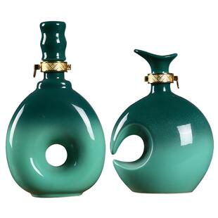 空白酒瓶子个性好看创意高档1斤密封景德镇陶瓷装饰家用一斤定制