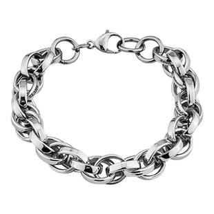 BLACKHEAD/黑头潮流街头创意时尚复古钛钢麻花链手链男女情侣款