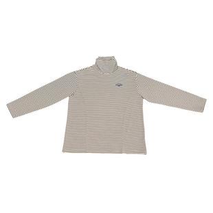 云朵工厂飞行员条纹打底衫秋冬内搭堆堆领长袖上衣新款女