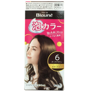 日本KAO 花王Blaune泡沫染发剂白发专用植物遮盖白发泡泡型在家染