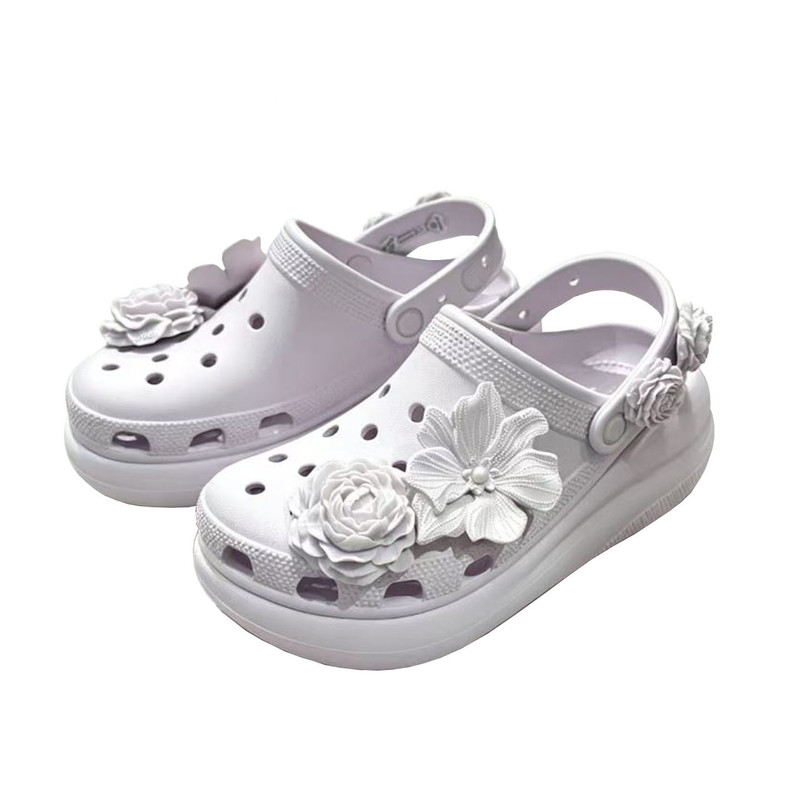 卡骆驰泡芙花束沙滩洞洞鞋Crocs