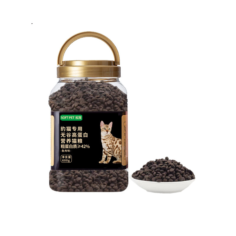 松宠孟加拉豹猫铜钱猫营养猫粮无谷高蛋白全价营养成幼猫粮600克