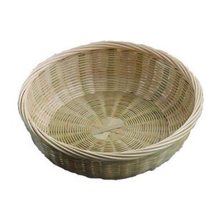 家用手工竹编馍筐家用竹筐竹篮厨房编织藤编收纳小圆水果蔬菜框子