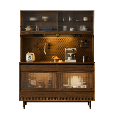 留意北欧实木餐边柜多功能储物柜