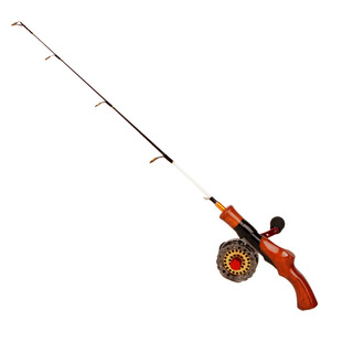 新款冰钓套装冬钓鱼竿实心圆稍扁稍软调硬调超短鱼竿钓虾筏杆专用