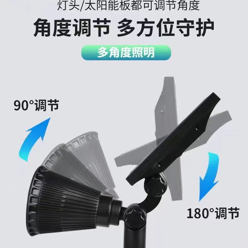 新款太阳能防水草坪灯LED庭院灯光控七彩户外氛围照明景观装饰灯