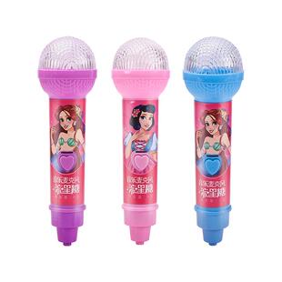 好心情公主闪光音乐麦克风流星糖儿童水果糖唱歌糖果玩具小零食