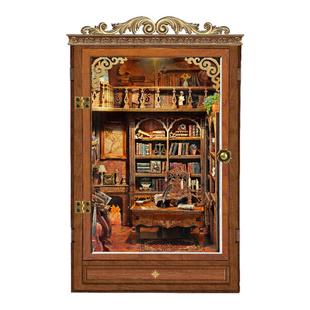 西西弗鲸空木质拼装手工diy时光书屋积木模型摆件生日礼物礼品