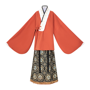 花朝记|三兔共耳对穿交袄|秋冬加绒汉服|满地妆花|明制马面裙