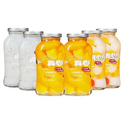 真心罐头只水果本身糖水果罐头