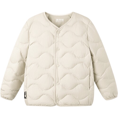 【26春新品】波司登儿童女童轻薄葫芦纹圆领外套短四防羽绒服男童