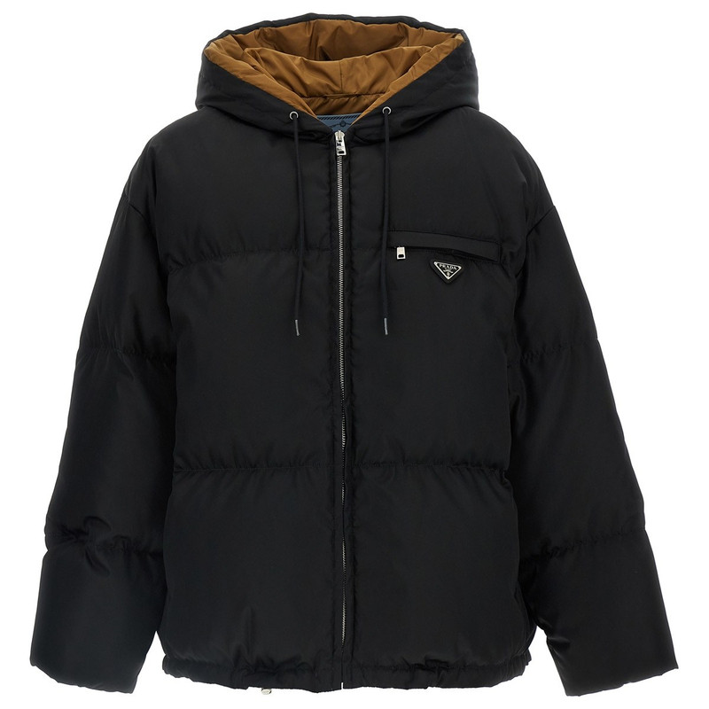 PRADA 普拉达女士黑色连帽maxi羽绒服 26秋冬新款 意大利代购正品