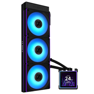 联力隐流二代方屏带风扇版360一体式水冷CPU主机散热器2代冷排