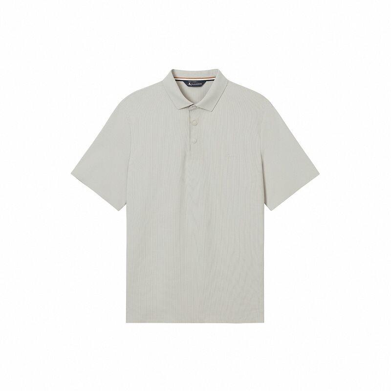 Aquascutum/雅格狮丹2025春夏新品男商务休闲易打理弹力短袖polo