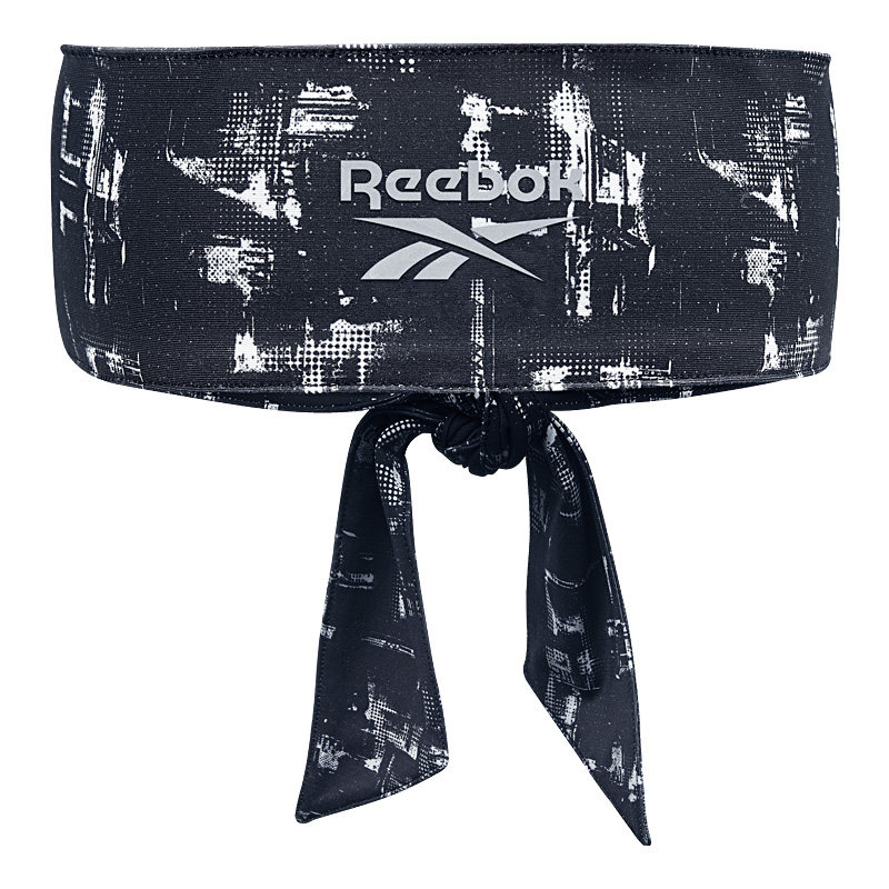 Reebok锐步开放式运动发带头带瑜伽健身吸汗透气宽边系带网球头巾