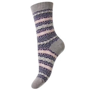 英国Pantherella羊绒袜子女士秋冬保暖厚袜费尔岛花卉中筒袜W771