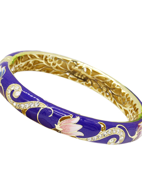 掐丝珐琅景泰蓝复古宫廷手镯真铜