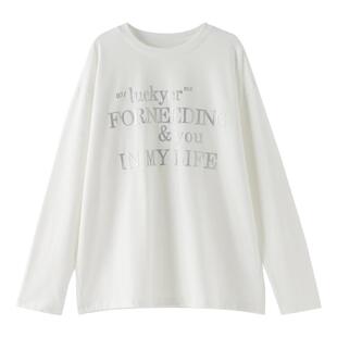 女大童简约字母打底衫2024秋装新款青少年休闲百搭白T恤长袖上衣