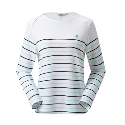 乐飞叶速干长袖T恤女条纹