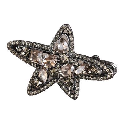 法式轻奢高级感水钻海星侧边夹女