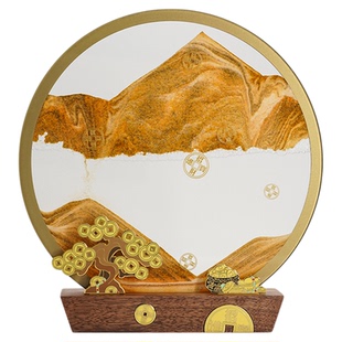 马鹿招财进宝流沙画聚财发财摆件装饰品客厅旺宅办公室开业礼物