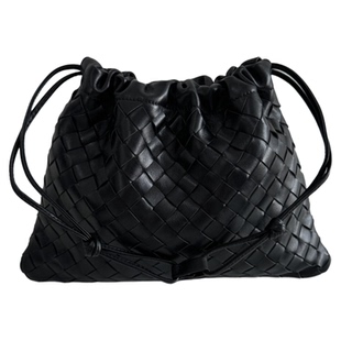 2025年新款真皮女包~羊皮抽绳编织包腋下包时尚休闲简约单肩包包