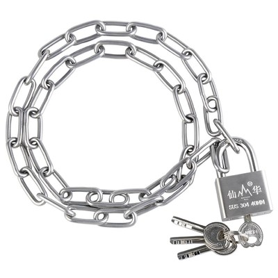 304不锈钢链条锁门锁家用防盗锁