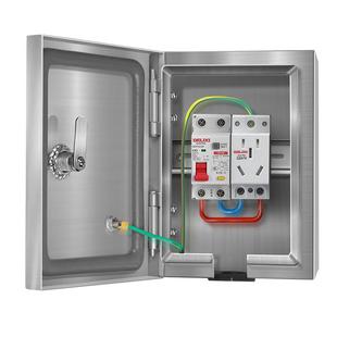 不锈钢户外防水配电箱新能源充电桩室外防水电源插漏保开关盒保护