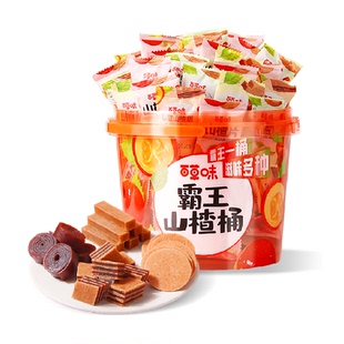 【下拉详情领补贴】百草味霸王山楂桶条卷果丹皮蜜饯零食酸甜开胃
