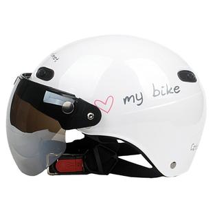 台湾EVO机车白电动摩托车头盔安全帽男女3c认证防晒紫外线四夏季